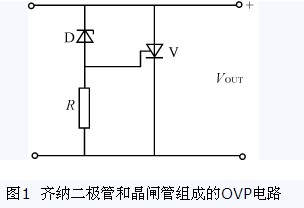 齊納二極管和晶閘管組成的OVP電路