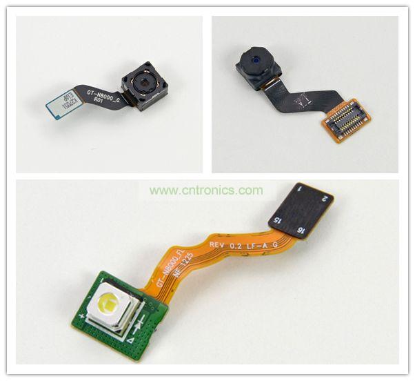 拆前置、后置攝像頭及閃光燈