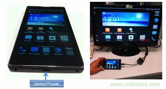 采用SlimPort接口技術(shù)的新一代Google Nexus手機(jī)樣機(jī)。