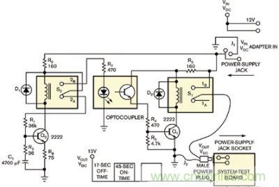 這個簡單而廉價的上電循環(huán)電路只使用了少量元器件