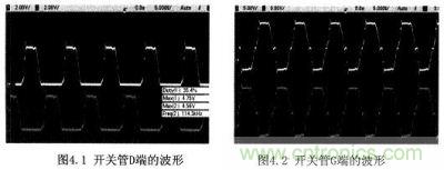 開關管D端的波形與開關管G端的波形
