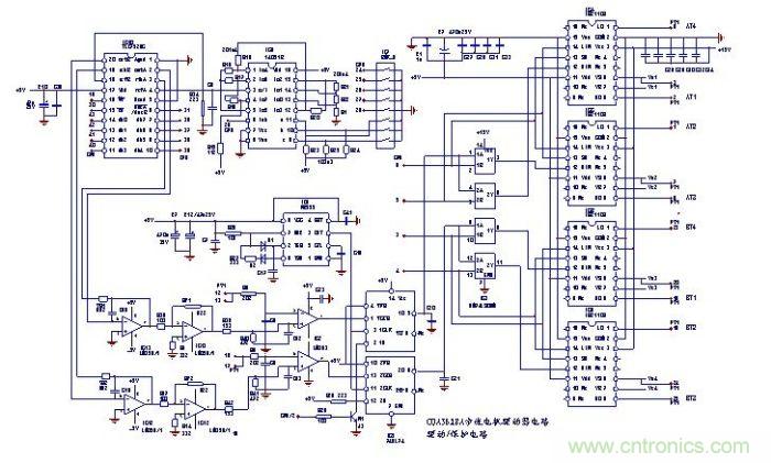 圖3：步進(jìn)電機(jī)驅(qū)動器的脈沖驅(qū)動電路及步時電機(jī)的工作電流設(shè)定電路等