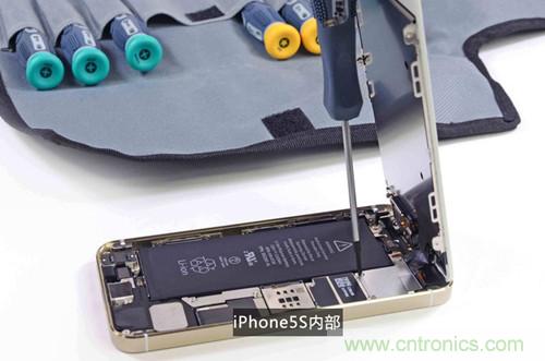 土豪金iPhone 5S拆解：內(nèi)部結(jié)構(gòu)升級(jí)，維修難度增加