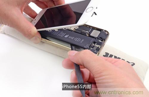 土豪金iPhone 5S拆解：內(nèi)部結(jié)構(gòu)升級(jí)，維修難度增加