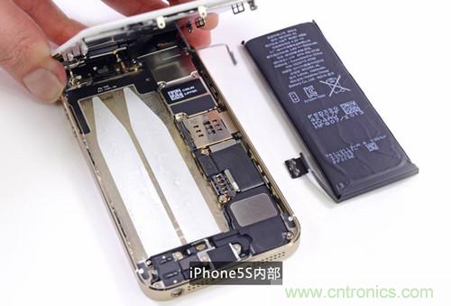 土豪金iPhone 5S拆解：內(nèi)部結(jié)構(gòu)升級(jí)，維修難度增加