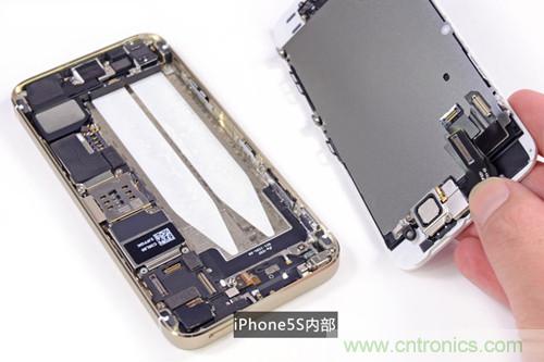 土豪金iPhone 5S拆解：內(nèi)部結(jié)構(gòu)升級(jí)，維修難度增加