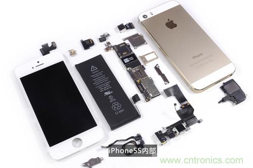 土豪金iPhone 5S拆解：內(nèi)部結(jié)構(gòu)升級(jí)，維修難度增加