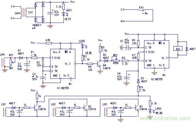 經(jīng)典的電動機(jī)保護(hù)器電路分析實例