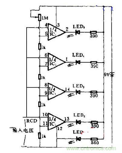 可測量發(fā)光二極管電壓的電路設計圖