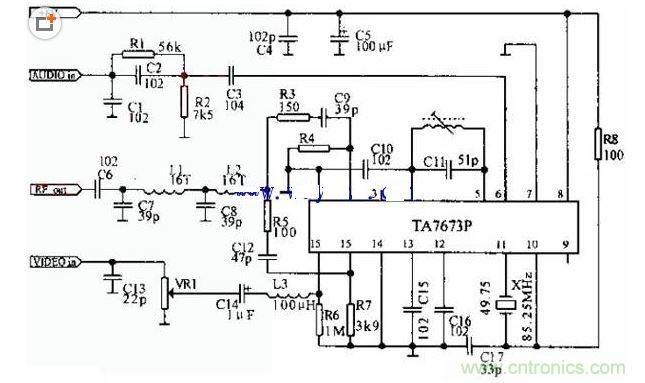 射頻調(diào)制器電路圖