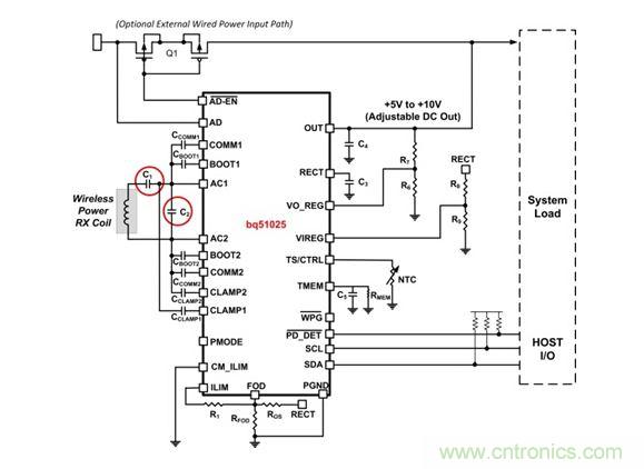 無(wú)線(xiàn)電源接收器和關(guān)鍵諧振電容器