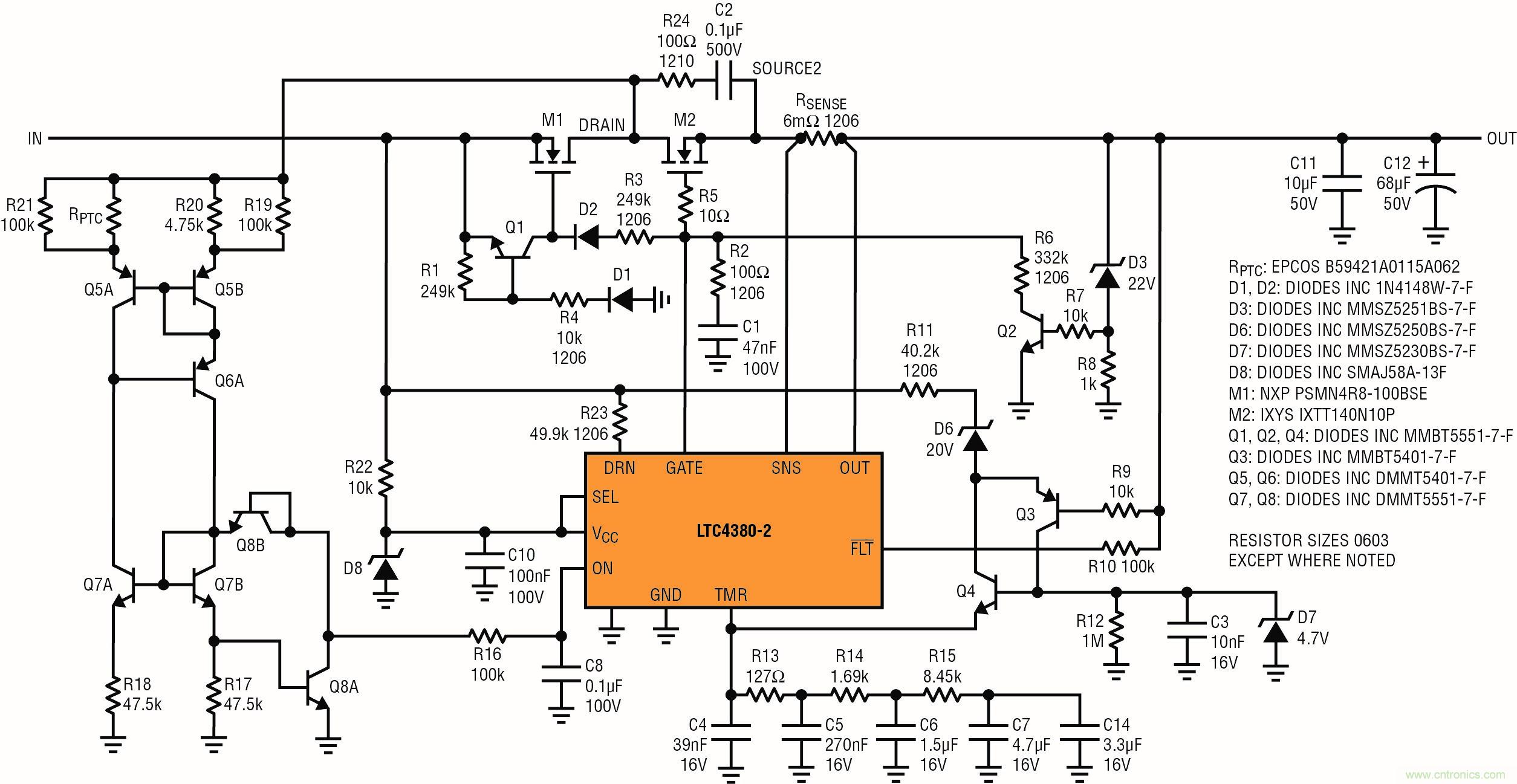 低靜態(tài)電流浪涌抑制器：提供堅固的汽車電源保護(hù)