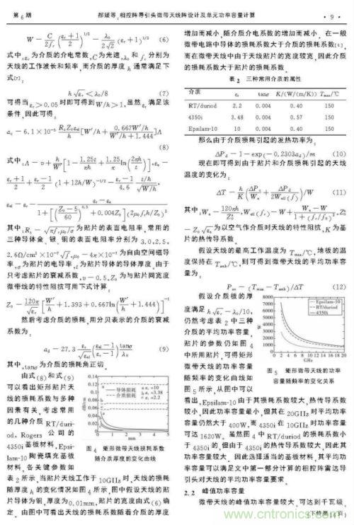 相控微帶天線陣設(shè)計(jì)及單元功率容量計(jì)算