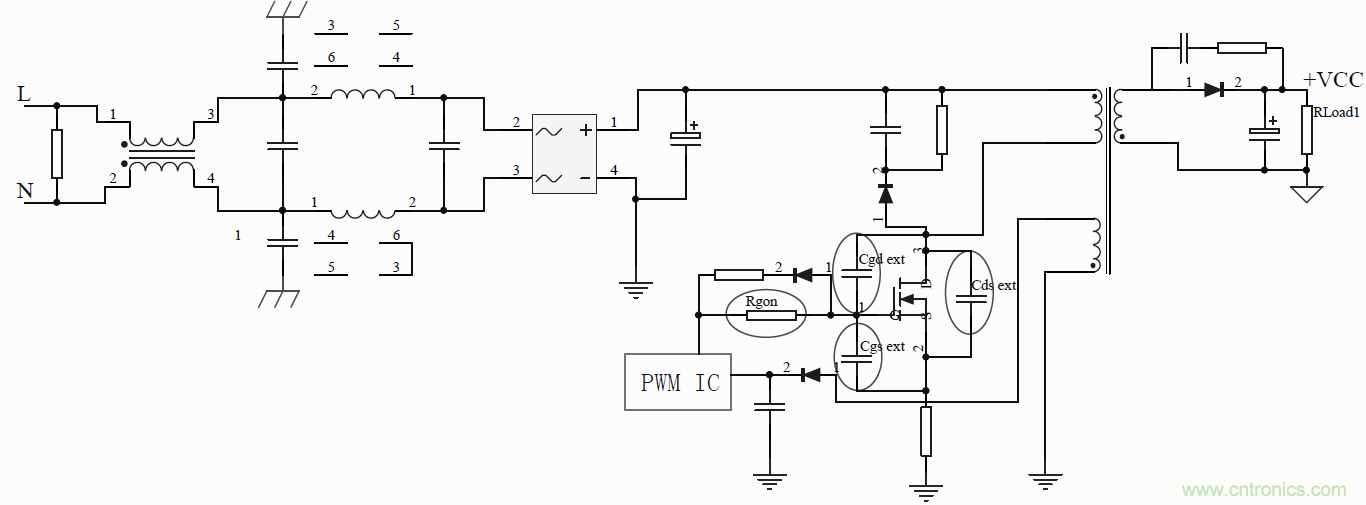 如何改善開關(guān)電源電路的EMI特性？