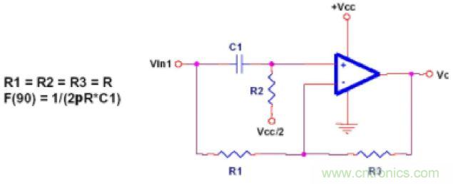 單電源運放濾波器設計