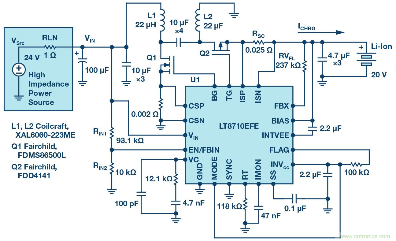 LT8710多功能 DC/DC控制器解決了高阻抗、超長工業(yè)電源線的電壓降問題